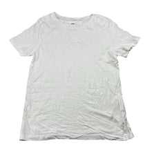 Load image into Gallery viewer, Unisex H&amp;M, white cotton tee / top, GUC, size 7-8,  