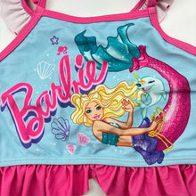 Load image into Gallery viewer, Girls Barbie, swim top, GUC, size 6-8,  