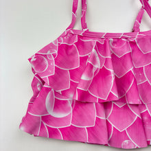 Load image into Gallery viewer, Girls SHEIN, pink &amp; white swim top, EUC, size 7,  