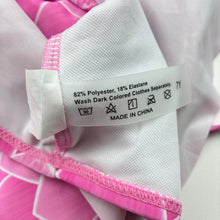Load image into Gallery viewer, Girls SHEIN, pink &amp; white swim top, EUC, size 7,  