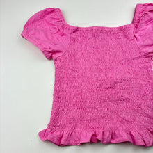 Load image into Gallery viewer, Girls Piping Hot, pink shirred cotton top, EUC, size 7,  