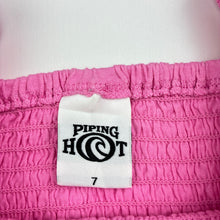 Load image into Gallery viewer, Girls Piping Hot, pink shirred cotton top, EUC, size 7,  