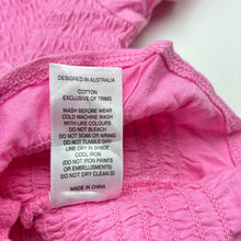 Load image into Gallery viewer, Girls Piping Hot, pink shirred cotton top, EUC, size 7,  