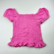 Load image into Gallery viewer, Girls Piping Hot, pink shirred cotton top, EUC, size 7,  