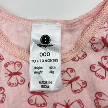 Load image into Gallery viewer, Girls Dymples, cotton singlet top, butterflies, EUC, size 000,  