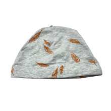 Load image into Gallery viewer, Unisex Carters, lightweight hat / beanie, feathers, EUC, size 00,  