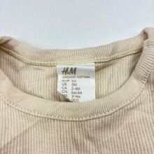 Load image into Gallery viewer, Unisex H&amp;M, ribbed organic cotton blend long sleeve top, EUC, size 000,  