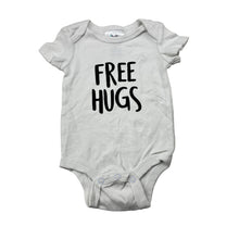 Load image into Gallery viewer, Unisex 4 Baby, white cotton bodysuit / romper, EUC, size 000,  