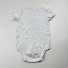 Load image into Gallery viewer, Unisex 4 Baby, white cotton bodysuit / romper, EUC, size 000,  