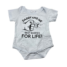 Load image into Gallery viewer, Boys white, stretchy bodysuit / romper, EUC, size 000,  