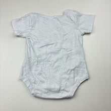 Load image into Gallery viewer, Boys white, stretchy bodysuit / romper, EUC, size 000,  