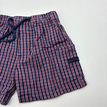 Load image into Gallery viewer, Boys Junior J, checked lightweight cotton shorts, elasticated, EUC, size 0,  
