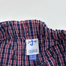 Load image into Gallery viewer, Boys Junior J, checked lightweight cotton shorts, elasticated, EUC, size 0,  
