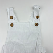 Load image into Gallery viewer, Girls white, lightweight cotton romper, EUC, size 00,  