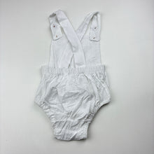 Load image into Gallery viewer, Girls white, lightweight cotton romper, EUC, size 00,  