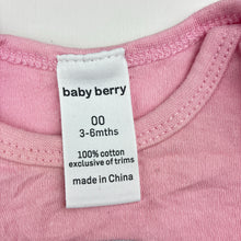 Load image into Gallery viewer, Girls Baby Berry, pink cotton bodysuit / romper, unicorn, GUC, size 00,  