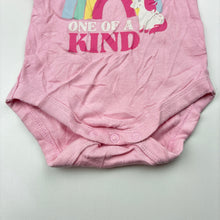 Load image into Gallery viewer, Girls Baby Berry, pink cotton bodysuit / romper, unicorn, GUC, size 00,  