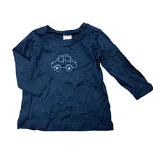 Load image into Gallery viewer, Boys Anko, navy cotton tee / top, car, EUC, size 00,  