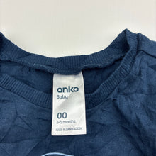 Load image into Gallery viewer, Boys Anko, navy cotton tee / top, car, EUC, size 00,  