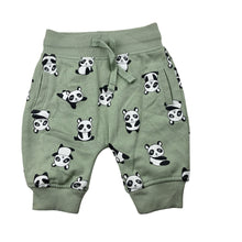 Load image into Gallery viewer, Unisex Baby Berry, fleece lined pants / bottoms, elasticated, pandas, EUC, size 0000,  