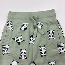 Load image into Gallery viewer, Unisex Baby Berry, fleece lined pants / bottoms, elasticated, pandas, EUC, size 0000,  