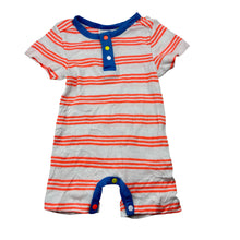 Load image into Gallery viewer, Unisex TheKidStore, lightweight striped romper, EUC, size 000,  