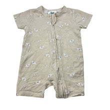 Load image into Gallery viewer, Unisex 4 Baby, stretchy zip romper, elephants, GUC, size 000,  