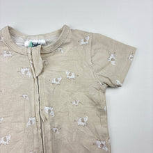 Load image into Gallery viewer, Unisex 4 Baby, stretchy zip romper, elephants, GUC, size 000,  