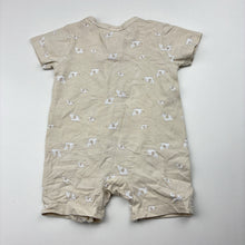 Load image into Gallery viewer, Unisex 4 Baby, stretchy zip romper, elephants, GUC, size 000,  
