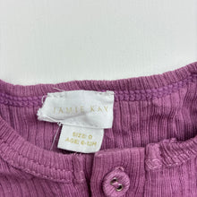 Load image into Gallery viewer, Girls JAMIE KAY, organic cotton / modal bodysuit / romper, EUC, size 0,  