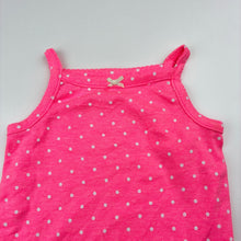 Load image into Gallery viewer, Girls Carters, pink &amp; white spot singletsuit / romper, EUC, size 00,  