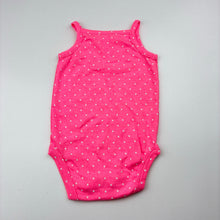 Load image into Gallery viewer, Girls Carters, pink &amp; white spot singletsuit / romper, EUC, size 00,  