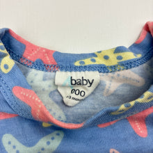 Load image into Gallery viewer, Girls 4 Baby, stretchy bodysuit / romper, starfish, EUC, size 000,  