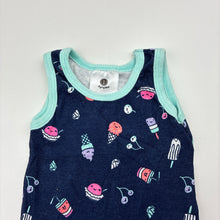 Load image into Gallery viewer, Unisex Dymples, cotton singletsuit romper, ice cream, GUC, size 0000,  