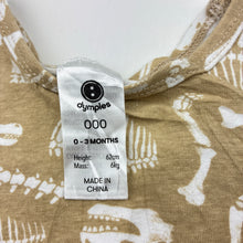 Load image into Gallery viewer, Boys Dymples, stretchy bodysuit / romper, dinosaurs, EUC, size 000,  