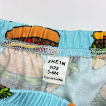Load image into Gallery viewer, Unisex SHEIN, lightweight shorts, elasticated, burgers, EUC, size 00,  