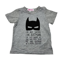 Load image into Gallery viewer, Boys Indigo Kids, grey marle tee / top, Batman, EUC, size 0-1,  
