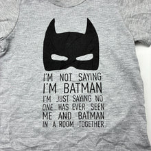 Load image into Gallery viewer, Boys Indigo Kids, grey marle tee / top, Batman, EUC, size 0-1,  
