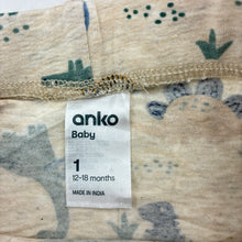Load image into Gallery viewer, Unisex Anko, stretchy shorts, elasticated, dinosaurs, GUC, size 1,  