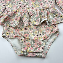 Load image into Gallery viewer, Girls Baby Berry, floral long sleeve swin one-piece, EUC, size 0,  