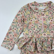 Load image into Gallery viewer, Girls Baby Berry, floral long sleeve swin one-piece, EUC, size 0,  