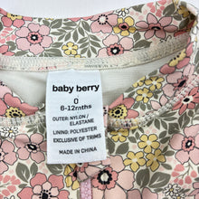Load image into Gallery viewer, Girls Baby Berry, floral long sleeve swin one-piece, EUC, size 0,  