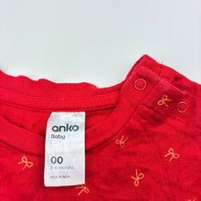 Load image into Gallery viewer, Girls Anko, red cotton romper dress, GUC, size 00, L: 33cm