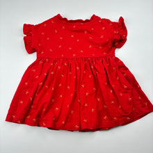 Load image into Gallery viewer, Girls Anko, red cotton romper dress, GUC, size 00, L: 33cm