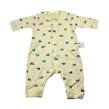 Load image into Gallery viewer, Boys Uniqlo, cotton romper, tractors, EUC, size 000,  