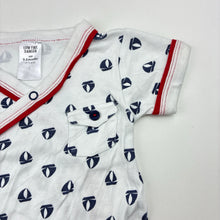 Load image into Gallery viewer, Boys Target, cotton bodysuit / romper, sailboats, GUC, size 000,  