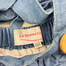 Load image into Gallery viewer, Girls La Sienna Couture, chambray cotton suspender skirt, EUC, size 0000,  