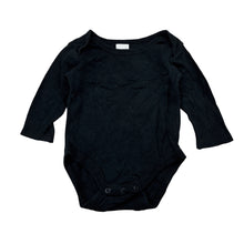 Load image into Gallery viewer, Unisex Baby Berry, black cotton bodysuit / romper, GUC, size 00,  