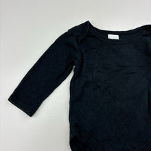 Load image into Gallery viewer, Unisex Baby Berry, black cotton bodysuit / romper, GUC, size 00,  