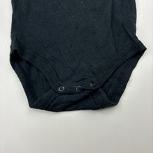 Load image into Gallery viewer, Unisex Baby Berry, black cotton bodysuit / romper, GUC, size 00,  